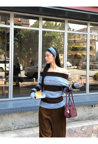 off-shoulder sweater