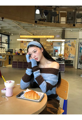 off-shoulder sweater