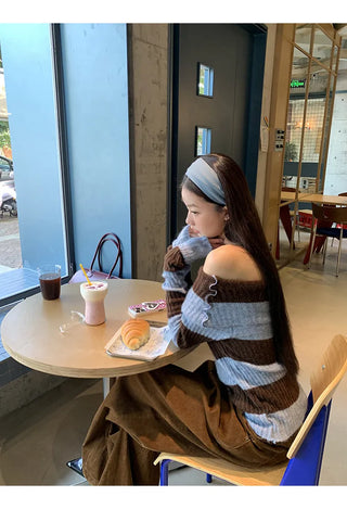 off-shoulder sweater