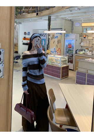 off-shoulder sweater