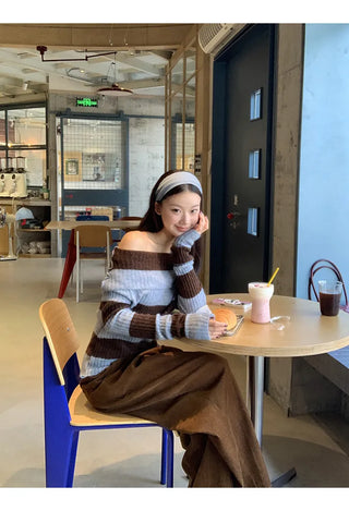 off-shoulder sweater