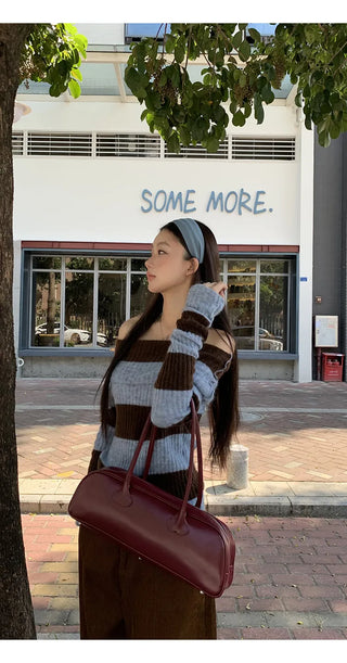 off-shoulder sweater