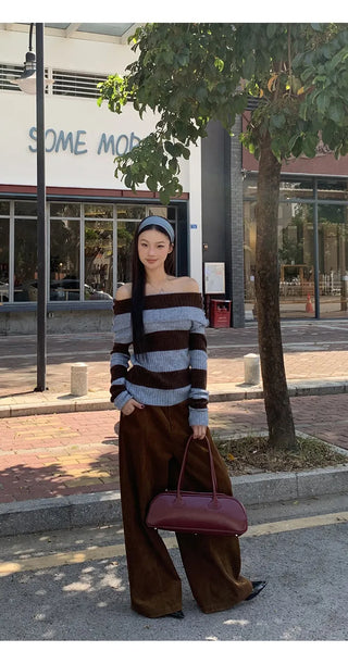 off-shoulder sweater