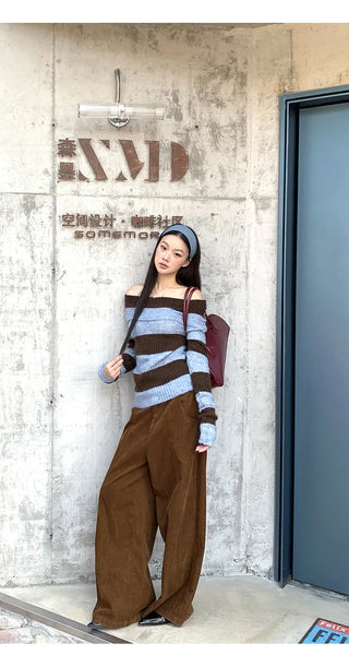 off-shoulder sweater