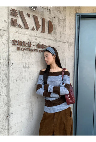 off-shoulder sweater