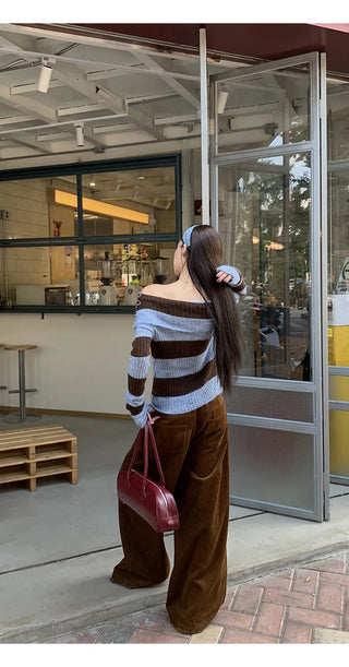 off-shoulder sweater