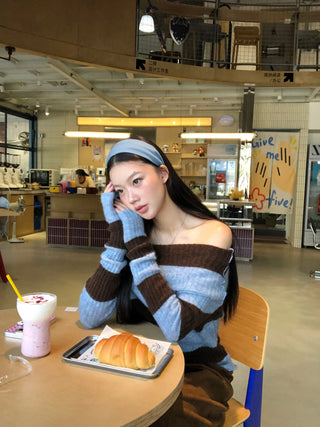 off-shoulder sweater