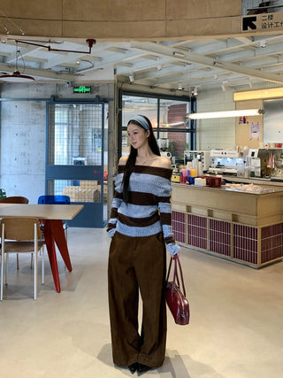 off-shoulder sweater