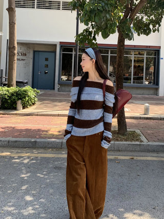 off-shoulder sweater