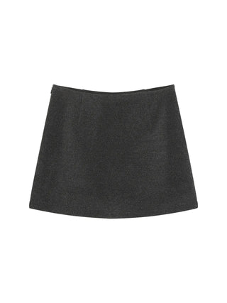 gray wool skirt