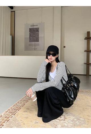 striped two-piece top