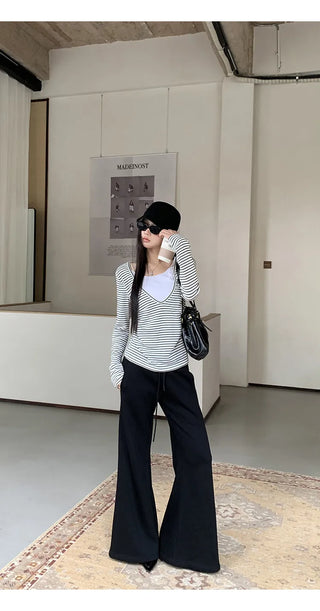 striped two-piece top