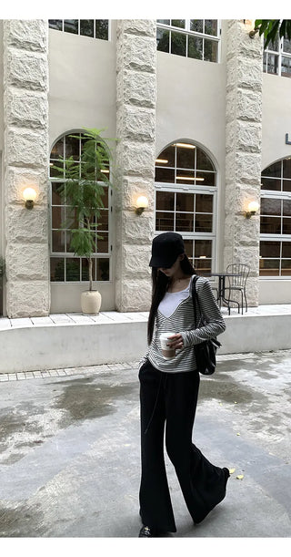 striped two-piece top