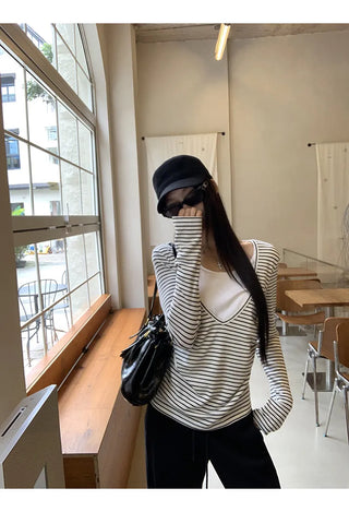 striped two-piece top