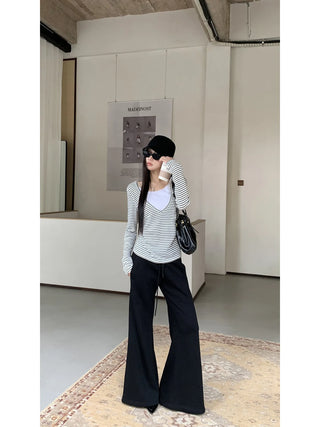 striped two-piece top