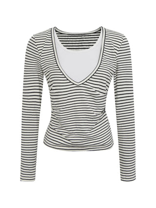 striped two-piece top