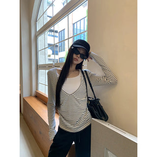 striped two-piece top