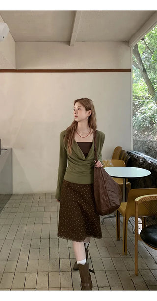 polka dot skirt