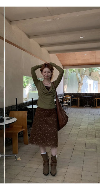 polka dot skirt