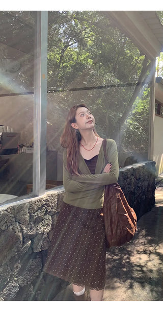 polka dot skirt