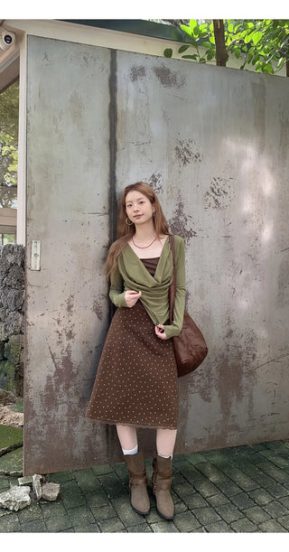 polka dot skirt