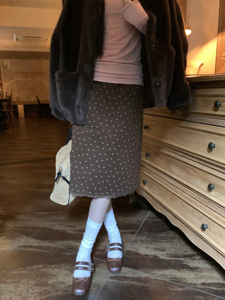 polka dot skirt