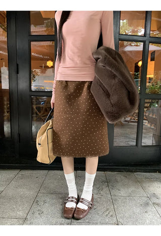 polka dot skirt