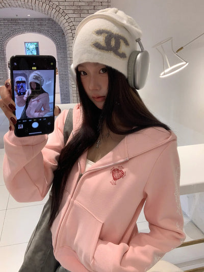 pink fleece coat