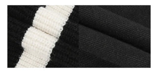 striped knit cardigan