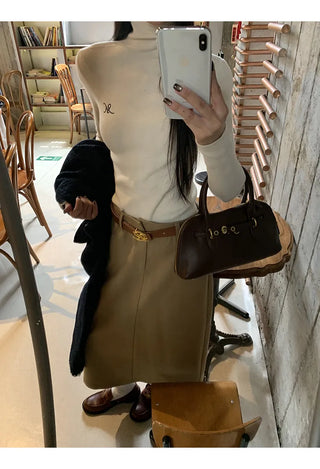 turtleneck knit sweater