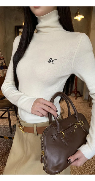 turtleneck knit sweater