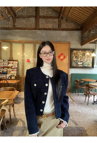 turtleneck knit sweater