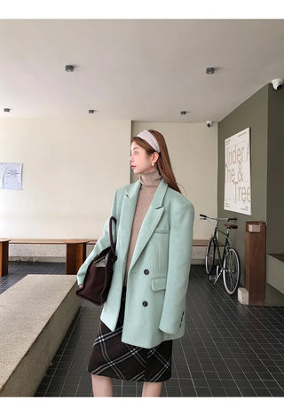 green wool coat