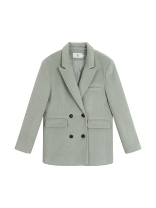 green wool coat
