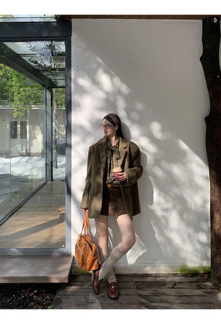 corduroy sheath skirt