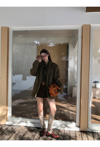 corduroy sheath skirt