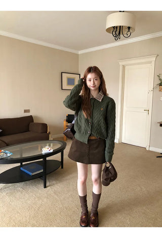 corduroy sheath skirt