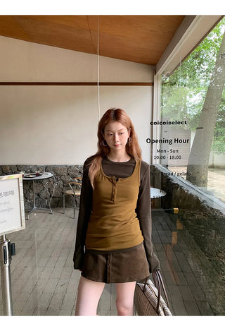 corduroy sheath skirt