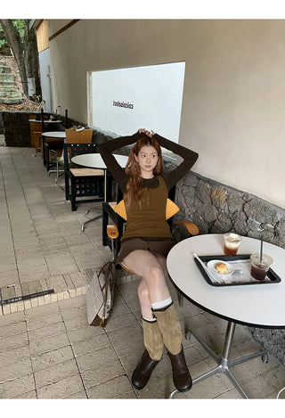 corduroy sheath skirt