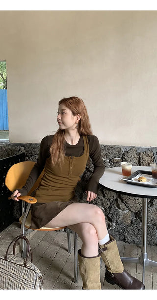 corduroy sheath skirt