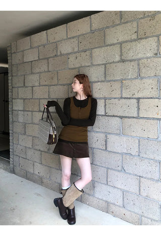 corduroy sheath skirt