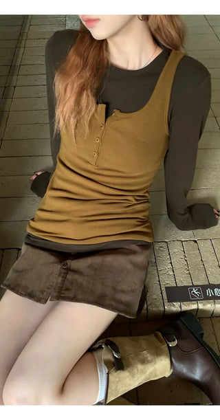 corduroy sheath skirt