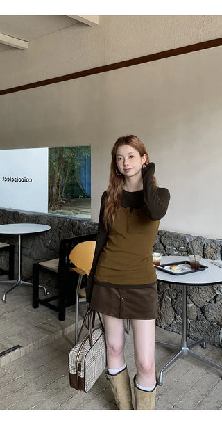 corduroy sheath skirt