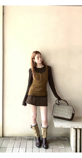 corduroy sheath skirt