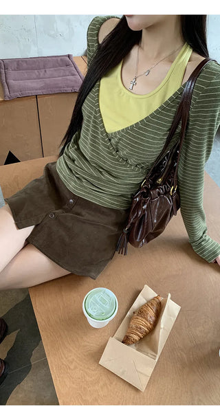 corduroy sheath skirt