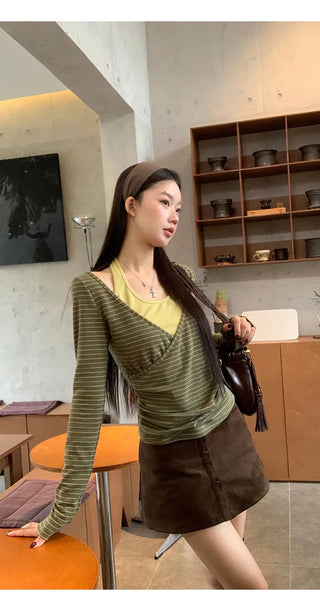 corduroy sheath skirt