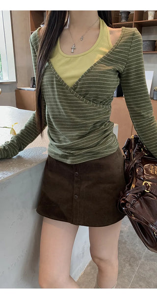 corduroy sheath skirt