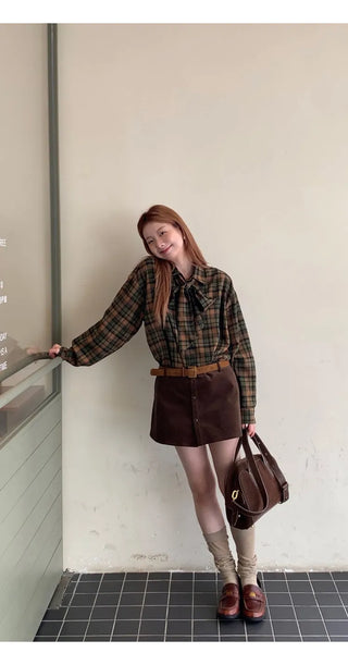 corduroy sheath skirt