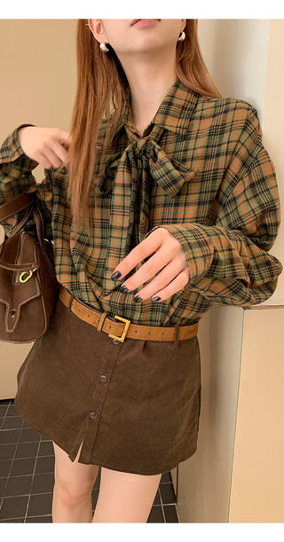 corduroy sheath skirt