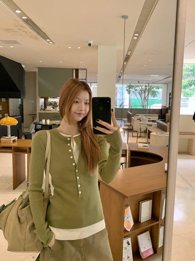 green two-piece top